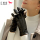 RED DRAGONFLY genuine leather gloves for women winter riding warm motorcycle driving plus velvet thickened touch screen sheepskin gloves