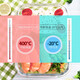 
Chuangde heat-resistant glass fresh-keeping box, special lunch box for office workers' microwave oven, separate glass bowl bento box set, Xinghai blue round 700+three partitions 1050+pack tableware