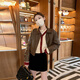 Garnuo Brown kleine Lederjacke Frauen kurz 2025 Frühlings- und Herbst neuer kleiner Maillard Retro PU Motorradkleidung Jacke braun L [111-120jin [Jin gleich 0,5 kg]]]