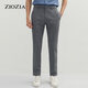 ZIOZIA【九牧王旗下】【透气】休闲裤男春夏季韩版长裤直筒修身ZPP12401 灰色 82/175/82A