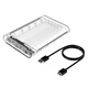 ORICO 3.5-inch mobile hard drive box USB3.0 SATA serial port notebook desktop external solid-state mechanical hard drive box transparent 3139U3