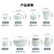 SUSHI CERAMICS Jade Jade Kung Fu Tea Set Three-Cai Covered Bowl Teapot Tea Wash Tea Can Six Gentlemen Large Set Gift Box J0470