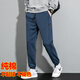 
Maine Sheng 100% pure cotton casual pants for men in spring and autumn loose breathable sports pants solid color versatile youth tying pants SD-6636 gray XL (125-140Jin [Jin equals 0.5 kg])