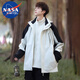NASA MARVEL Jacket Autumn and Winter Assault Jacket Three-in-One Hooded Outdoor Detachable Couple Mountaineering Suit Khaki 2XL