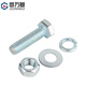 Guwanji 8.8 grade galvanized external hexagonal screws, bolts and nuts set, complete accessories combination, long screw, national standard fasteners, M10x130, 5 sets