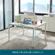 Lin's Home Simple Office Computer Desk Desktop Double Office Workbench Lin's Wood Industry LH880 [Warm White] Two-person Staff Table