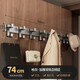 Tiandiyu (TDYU) door-mounted clothes hanger, wall hook, hole punched in the wall, bedroom, entrance door, clothes hook, gun gray, double row, eight hooks = 16 hooks