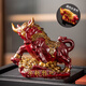 Porcelain brand tea Ox turns color color-changing tea pet ornaments Zodiac tea play tea table creative personality interesting can raise tea table accessories <Battle Cow> Color-changing tea pet
