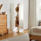 Lin's home internet celebrity glass wall-mounted full-body mirror bedroom household dressing mirror floor-standing movable [log wood color] LS703I6-A rotating dressing mirror