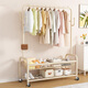 Yupin clothes hanger floor-standing coat rack hanging clothes rack bedroom living room removable clothes storage rack MJ52 double-layer white 120
