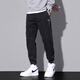 Woodpecker Pantalons décontractés Men Loose Loose Summer Nouveau style Harun Trendy Workwear Pantalons sportifs polyvalents Men 9859 Black Plus Velvet 3xl