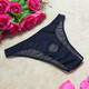 ZKHE men's fun underwear sexy loophole bundled thong T-pants easy to enter and exit pants 60Jin[Jin equals 0.5 kg] couple's sexy underwear triangle with hole black
