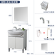 Gabinete de baño de Toto LDSW753W BAÑO HOGAR CERÁMICA CERRICA INTEGRADA Tirando de tirar de la cuenca Multifunción Gabinete Washbasin Gabinete Washbasin Conjunto completo: grifo + espejo de maquillaje almacenable