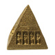 God -Zhi Pyramid Energy Generator Model Ornament Neuägyptische Retro SN4873 Mini Pyramide - erdiges Gelb - Höhe 5,5 cm