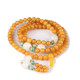 Zhenghe Jewelry Boutique Chicken Fat Yellow Beeswax Buddha Beads 108 Bracelet Original DIY Matching Turquoise and Hetian Jade 19.96g