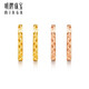 Ming brand jewelry yellow and red 18K gold color gold baby's breath square buckle earrings for women CSH0285 pricing rice flower earrings about 0.84-0.94g K red style