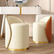 Titian 2025 new high-end makeup stool chair bedroom light luxury dressing stool master bedroom dressing table stool home makeup chair simple style light gray with dark gray