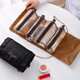 Relatives and Friends 4-in-1 Cosmetic Bag Women's Large Capacity Detachable Folding Portable Travel Storage Bag Skin Care Products Toiletries Bag Smoked Pink (4-in-1/Detachable)