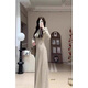 Hao'e's gentle, lazy, high-end knitted dress, spring and autumn temperament long skirt, slim waist and slimming long skirt, oatmeal color M