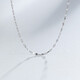 Saturday Fortune (ZLF) platinum necklace for men and women PT950 shiny versatile lip chain platinum necklace plain chain 1.27g 40cm +5cm