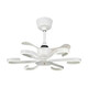 
XMSJ room fan lights bedroom living room dining room Guangdong Zhongshan Ancient Town lamp Nordic creative silent fan light minimalist 9195 black absorbing three-color light-changing remote control