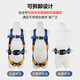 Luokeyan five-point safety belt for high-altitude work, full-body anti-fall national standard safety belt, double large hook 1.8 + buffer bag (Beijing warehouse flash delivery)