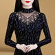 Paired white half turtleneck lace base shirt for women in autumn and winter new women's top 2024 inner wear can be worn with fleece on the outside. 841 thin model 2XL [suitable for 120-130Jin [Jin equals 0.5 kg]]