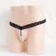 Private Shang Men's bead chain ring hollow underwear Men's sexy thong T-pants lace underwear One size fits all within 160 Jin [Jin equals 0.5 kg]