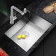 XMSJ kitchen sink 304 stainless steel sink single-slot under-counter basin embedded manual basin kitchen hand washing and vegetable basin menu 4840 basic model without faucet