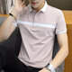 95 cotton summer men's T-shirt short-sleeved men's thin lapel polo shirt trendy top 1301 black M 90-101Jin[Jin equals 0.5 kg]
