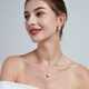 Nanxi 18K gold diamond crown bright freshwater pearl pendant for women simple versatile necklace clavicle chain birthday gift almost flawless Aurora 11-12mm