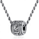 CEENIU Fat Donglai's same platinum transfer bead necklace new platinum pendant six-word mantra for men and women platinum transfer bead amulet