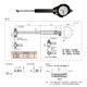 Mitutoyo Mitsubishi Diámetro interno Dial Medidor Dial Medidor Medición de un pequeño diámetro de agujero Alta precisión 511-211 6-10 Bar 511-723-2050-150 mm Dial Dial