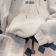 Nationaler Trend der Kindermarke American Letter mit Kapuze -Sweatshirt für Jungen und Mädchen Frühling, Herbst und Winter Neue lose Nische mit mittlerer und großer Kinder weiß grau [dünner Stil] 150