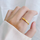 Fat Donglai's same style hard gold ring gold 999 gold four-leaf clover fashion 24K plain circle solid love ring women's love ring No. 6