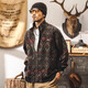 Jeanswest 560G schwerer ethnischer Strickjacke Herren Herbst und Winterstil Dicked großer Retro Jacquard Strickjacke Khaki Khaki [560g schwer] 2xl geeignet für 160-180jin [Jin gleich 0,5 kg]
