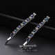 Zuoou large rhinestone hairpin 2025 new high-end one-word clip to tighten the diamond side clip bangs clip broken hairpin long blue