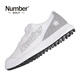 
Number Golf Men's Sports Shoes Lightweight, Breathable, Comfortable, Anti-slip, Wear-resistant, Spike-free Golf Shoes Men's Shoes White 673 26.5(43)