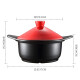 SUPOR household casserole for soup, stew, soup, medicinal clay pot for rice, ceramic pot with high temperature resistance, open flame gas special 90% customer choice (free gloves + silicone spoon) 5L