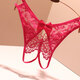 Sexy hollow underwear for women butterfly elements are convenient for dating for men and you lace open-stand thong black