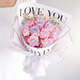 Spend time crushed ice blue rose dried bouquet immortal flower artificial flower for girlfriend to express love 214 Valentine's Day birthday gift blue and pink gradient + lamp + gift bag + greeting card