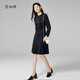 Niannujiao 23 Otoño Mall Shopping Mall mismo Vestido de estilo de fragancia pequeño para mujeres. Diseño falso de dos piezas. Elegante manga de hojaldre elástico. Estilo de fragancia pequeño falso de dos piezas CND3887 L
