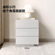 全友（QUANU）【迷瞪直播间】126352A轻雅 现代简约卧室床边收纳小柜子家用床头 三抽床头柜*1