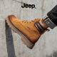 Jeep Jeep Martin Boots Herren Sommer 2025 Neue hohe Top -Schnee -Modedicke alleinige Arbeit Boots Männer große gelbe Stiefel Herrenschuhe gelb 40