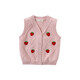 David BELLA (DAVE/BELLA) fashionable cartoon baby knitted vest baby sweater vest autumn clothes children's horse clip infant vest New Year pink DBW14697 66 cm (recommended height 59-66 cm)