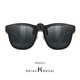 Helen Keller Sonnenbrille Clip-on Herren polarisiert Modetrend Sonnenbrille Hängebrille Clip-on für Damen Autofahren hochklappbar HP829 Dunkelgrau Schwarz