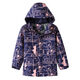 Hengyuanxiang Children's Jacket Spring and Autumn Hooded Jacket Boys Zipper Girls Cartoon Print Outdoor Warm Windproof Jacket Navy (MKH21907) 110 Recommended Height 90-110 Weight 25-35 Jin Jin equals 0.5 kg
