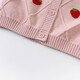 David BELLA (DAVE/BELLA) fashionable cartoon baby knitted vest baby sweater vest autumn clothes children's horse clip infant vest New Year pink DBW14697 66 cm (recommended height 59-66 cm)