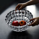 BOHEMIA Czech imported crystal glass fruit plate home gift fruit plate fruit bucket basin decoration light luxury home DIAMOND diamond fruit bucket 325mm