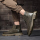 Jeep men's shoes for winter 2024 new Martin boots non-slip wear-resistant work boots versatile and fashionable high-top combat boots for men Khaki 41